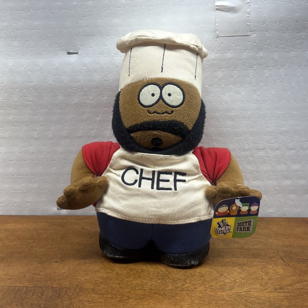 SOUTH PARK CHEF VINTAGE 2002 COMEDY CENTRAL 9 INCH PLUSH VINTAGE With Tag